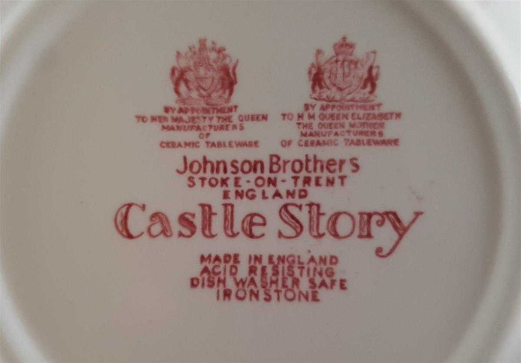 [45811496] Schüssel Servierschüssel 23,3 cm Johnson Bros Castle Story Rot gebraucht - gut Bild 4
