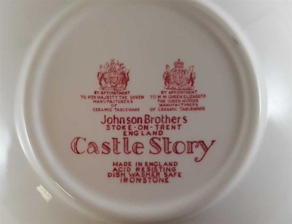 [45811497] Ragoutterrine ohne Deckel Johnson Bros Castle Story Rot gebraucht - sehr gut Bild 3