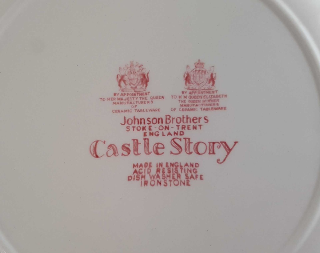 [45811498] Speiseteller Essteller 25,3 cm Johnson Bros Castle Story Rot gebraucht - sehr gut Bild 3