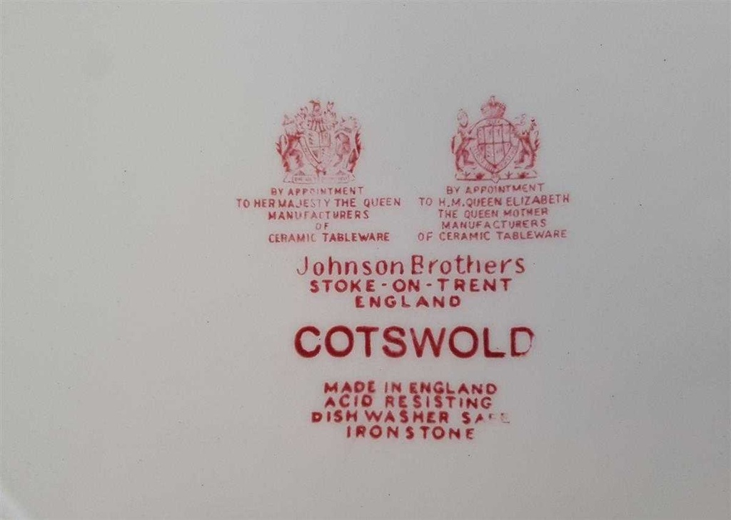 [45811502] Speiseteller Essteller 25 cm Johnson Bros Cotswold Rot gebraucht - sehr gut Bild 3