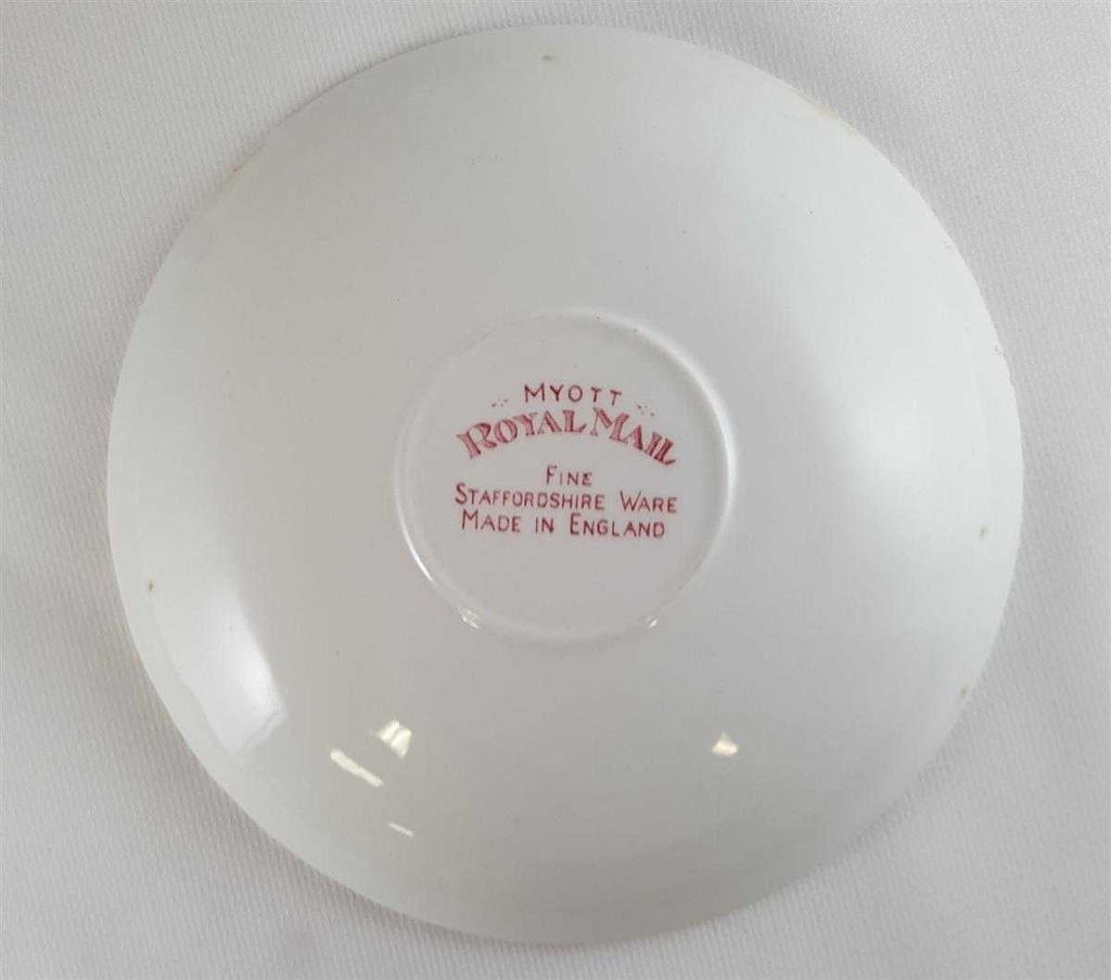 [45811513] Untertasse für Kaffee 14,2 cm Myott Royal Mail Rot gebraucht - gut Bild 3