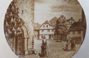 [45811526] Heimatteller Sammelteller AK Kaiser Porzellan Wandteller Gelsenkirchen 1.Motiv Das Rundhöfchen an der Georgskirche um 1850 gebraucht - sehr gut Bild 3