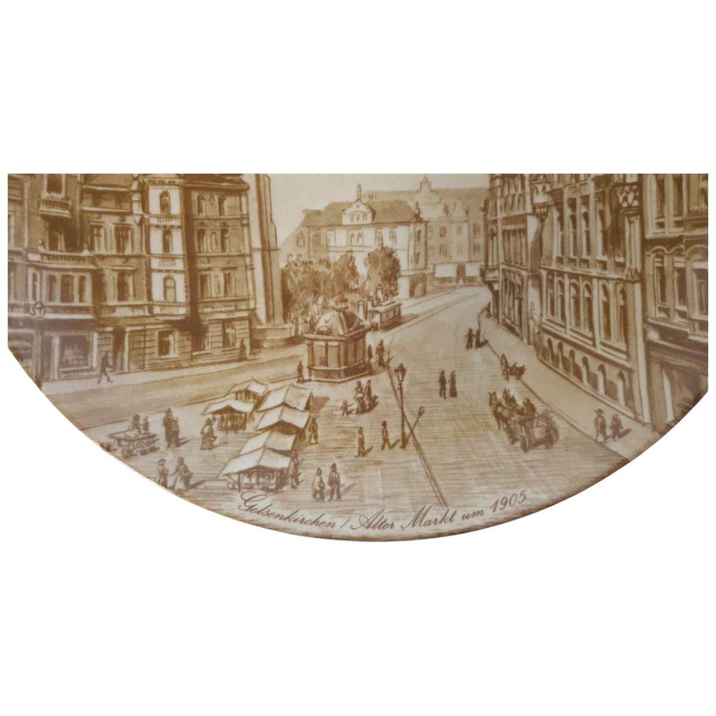 [45811528] Heimatteller Sammelteller AK Kaiser Wandteller Gelsenkirchen 3.Motiv Alter Markt um 1905 gebraucht - sehr gut Bild 2