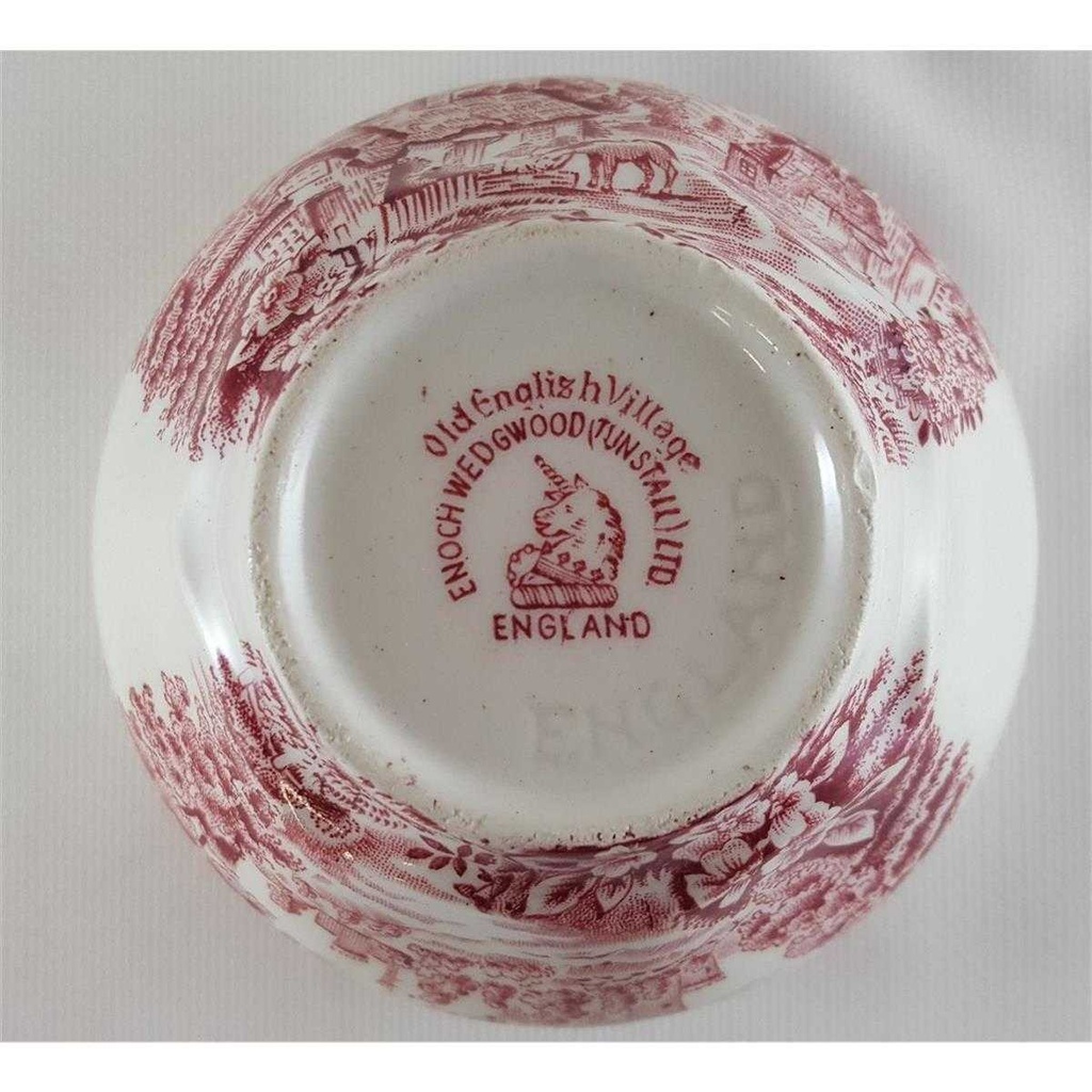 [45811558] Zuckerschale Enoch Wedgwood Old English Village Rot gebraucht - gut Bild 5