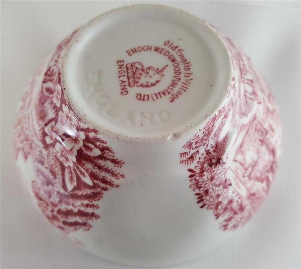 [45811558] Zuckerschale Enoch Wedgwood Old English Village Rot gebraucht - gut Bild 6