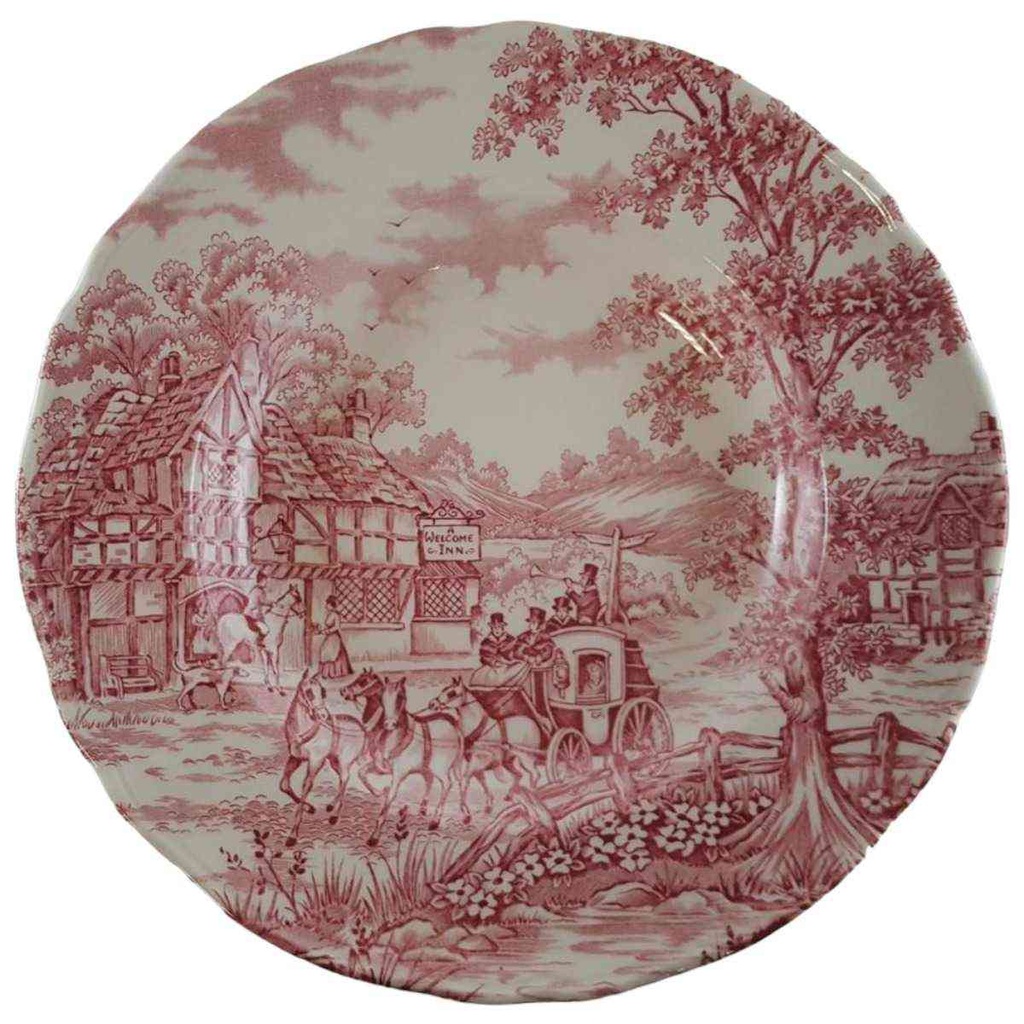 [45811562] Suppenteller 22,7 cm Alfred Meakin Coaching Days Rot gebraucht - gut Bild 2