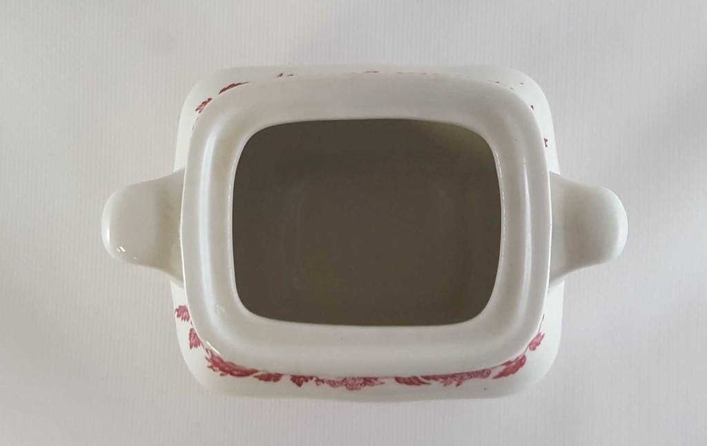 [45811564] Zuckerdose ohne Deckel Enoch Wedgwood Woodland Rot gebraucht - gut Bild 4