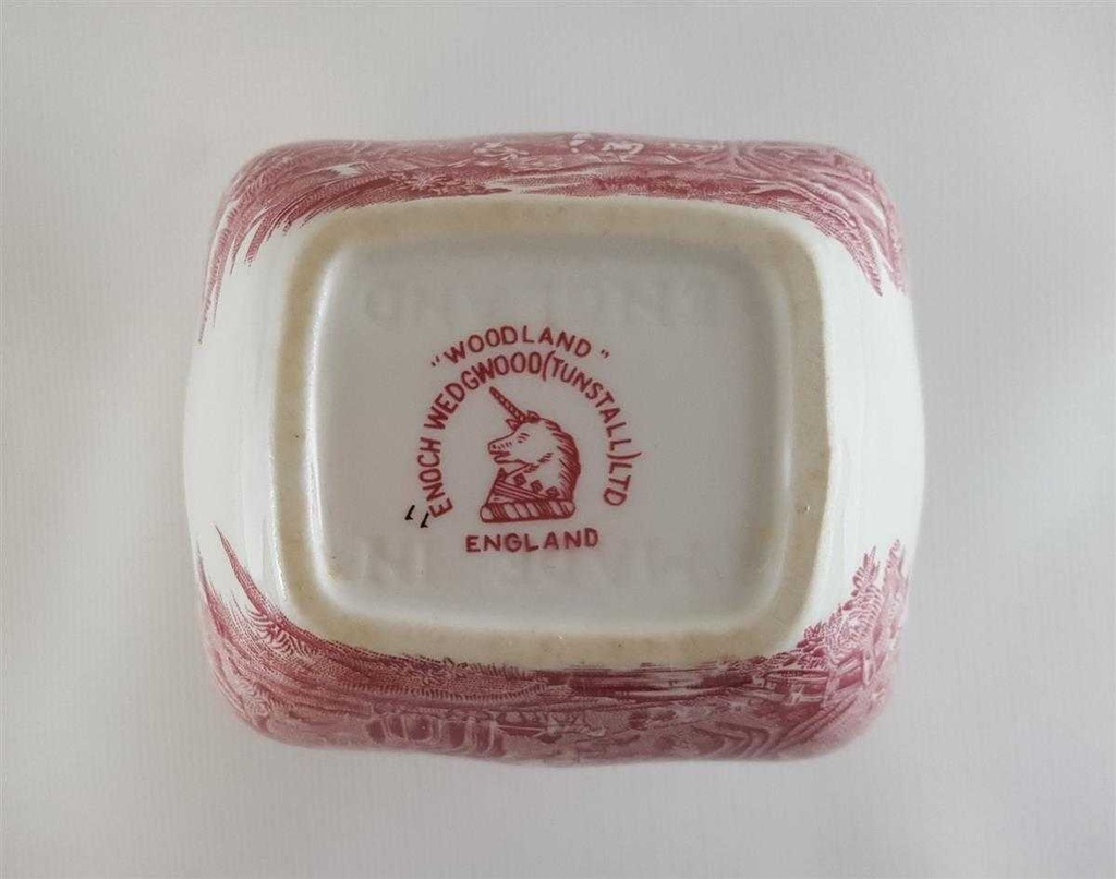 [45811564] Zuckerdose ohne Deckel Enoch Wedgwood Woodland Rot gebraucht - gut Bild 5