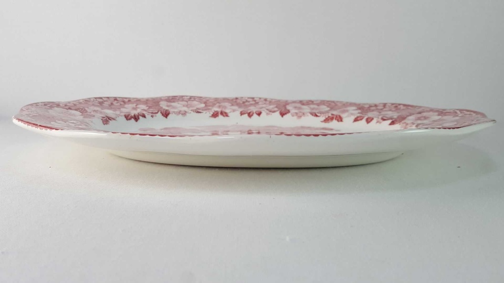 [45811565] Fleischplatte 31x24,5 cm Enoch Wedgwood Woodland Rot gebraucht - gut Bild 3