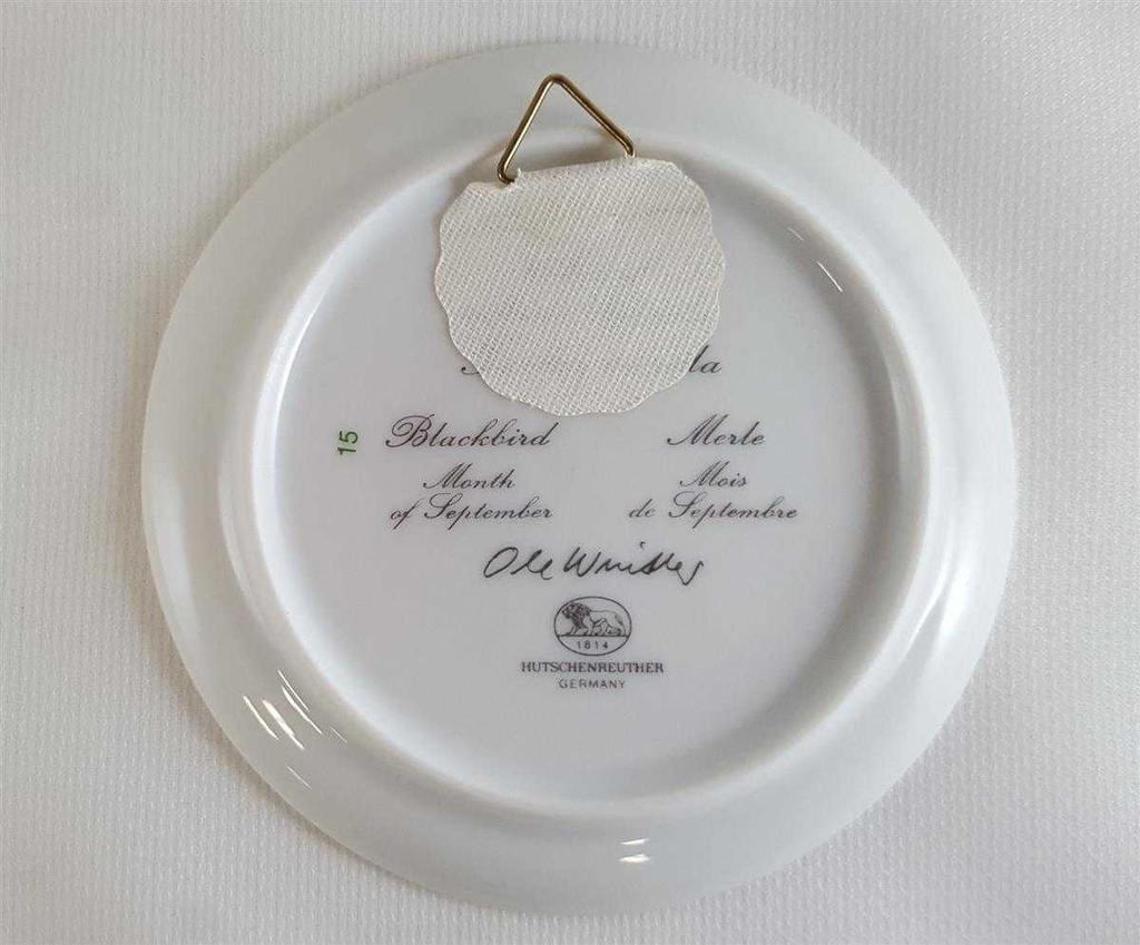 [45811575] Wandteller Hutschenreuther Ole Winther Monatsteller September gebraucht - sehr gut Bild 3