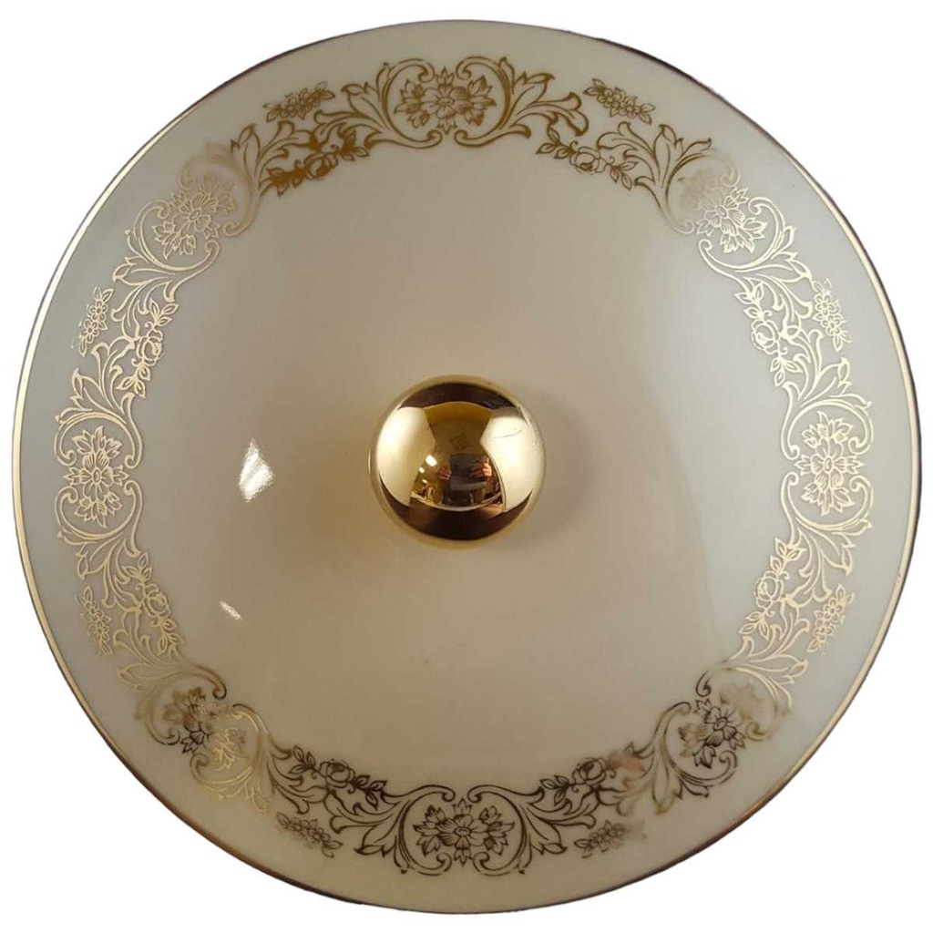 [45811594] Deckeldose Bonboniere mit Füßchen Golddekor Plankenhammer Alte Formen gebraucht - gut Bild 2