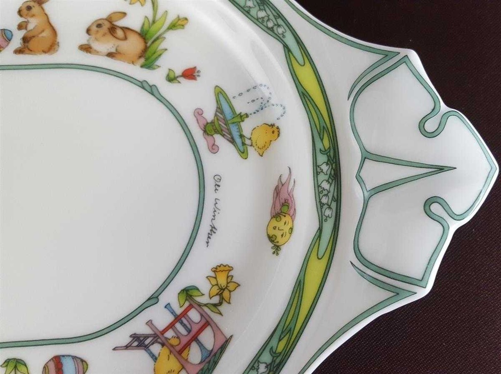 [4581161] Tablett für Milch und Zucker Hutschenreuther Louvre Osterdekor gebraucht - sehr gut Bild 3