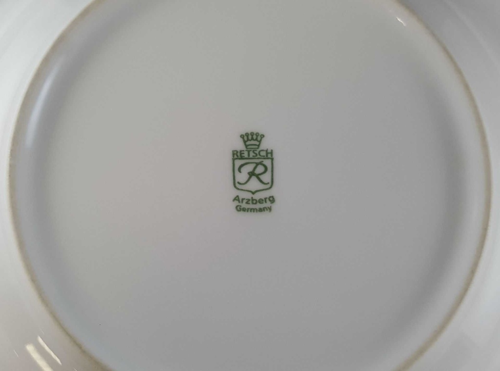 [45811637] Suppenteller 21,6 cm Retsch Wunsiedel Relief weiß gebraucht - gut Bild 5