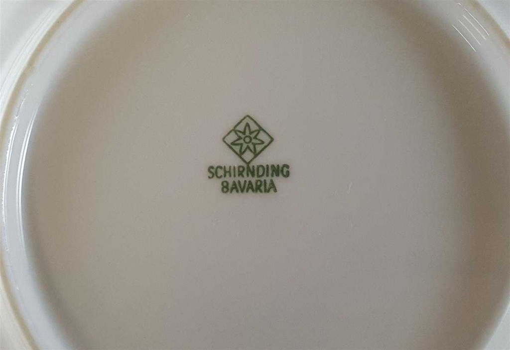 [45811646] Schüssel Servierschüssel 24,5 cm Schirnding Bavaria Rosendekor Rosa gebraucht - sehr gut Bild 5