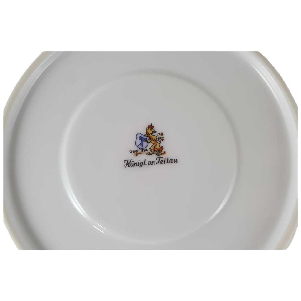 [45811681] Untertasse für Tee 15,2 cm Königl. pr. Tettau Ria 1347 grauer Rand Grau Bild 2
