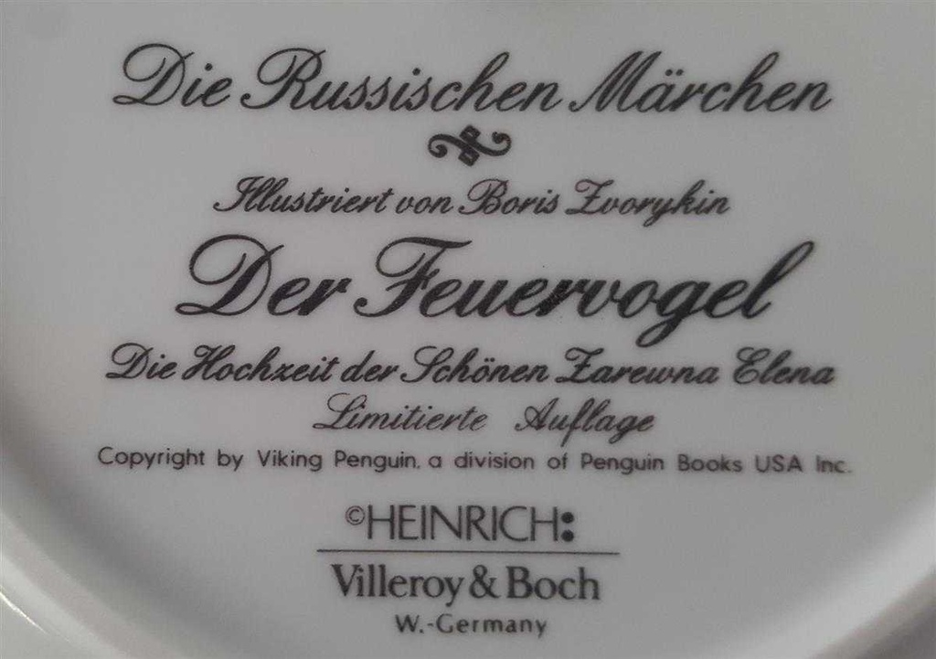 [45811689] Wandteller Villeroy & Boch Heinrich Die Russischen Märchen gebraucht - sehr gut Bild 3