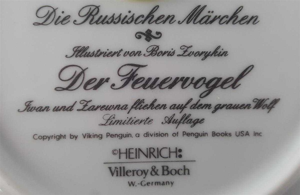 [45811690] Wandteller Villeroy & Boch Heinrich Die Russischen Märchen gebraucht - sehr gut Bild 5