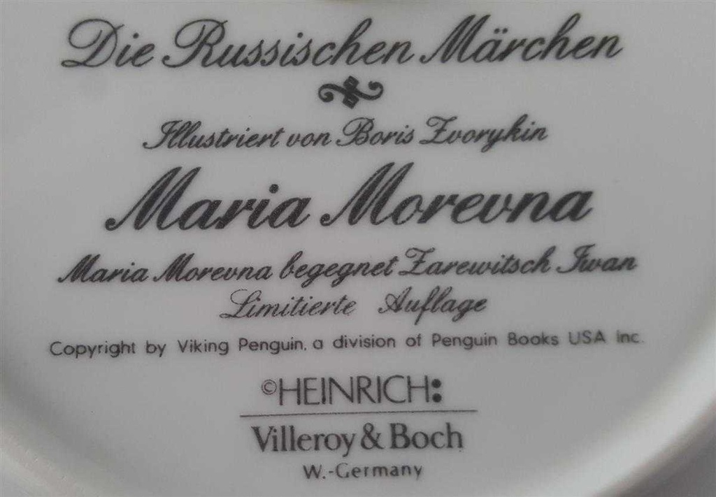 [45811695] Wandteller Villeroy & Boch Heinrich Die Russischen Märchen gebraucht - sehr gut Bild 4