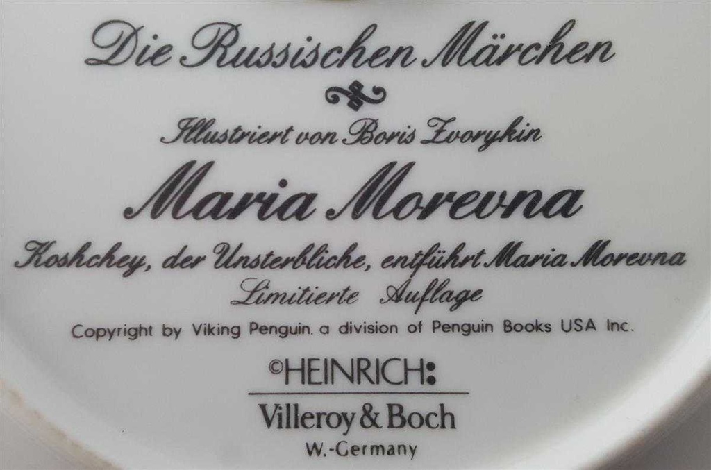 [45811696] Wandteller Villeroy & Boch Heinrich Die Russischen Märchen gebraucht - sehr gut Bild 4