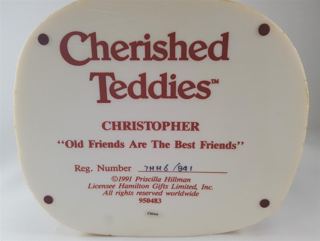 [45811721] Figur Cherished Teddies Christopher Old Friends Are The Best 1991 gebraucht - sehr gut Bild 7