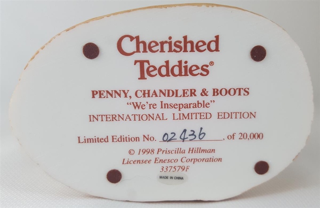 [45811732] Figur Cherished Teddies Penny, Chandler & Boots We're Inseparable 1998 gebraucht - sehr gut Bild 5