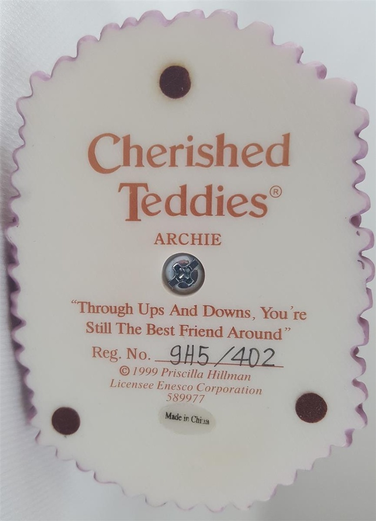 [45811735] Figur Cherished Teddies Archie Through Ups And Downs, You're Still The Best Friend Around 1999 gebraucht - sehr gut Bild 6