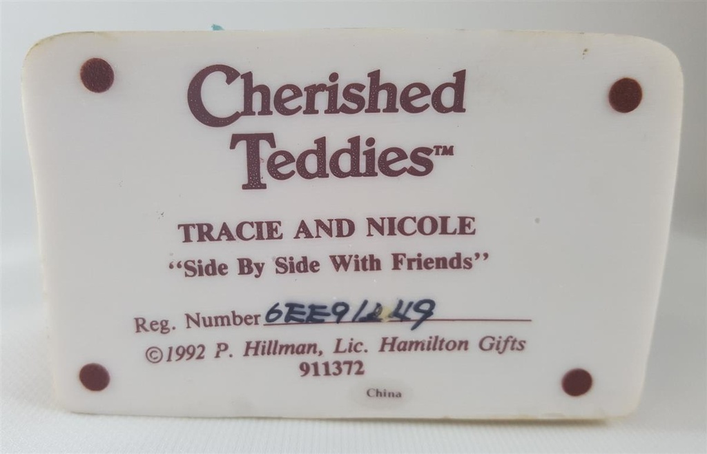 [45811736] Figur Cherished Teddies Tracie und Nicole Side By With Friends 1992 gebraucht - sehr gut Bild 6