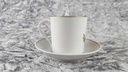 [458117596] Mokkatasse mit Untertasse Tasse Espressotasse & Golddekor Langenthal Schweiz gebraucht - defekt Bild 3