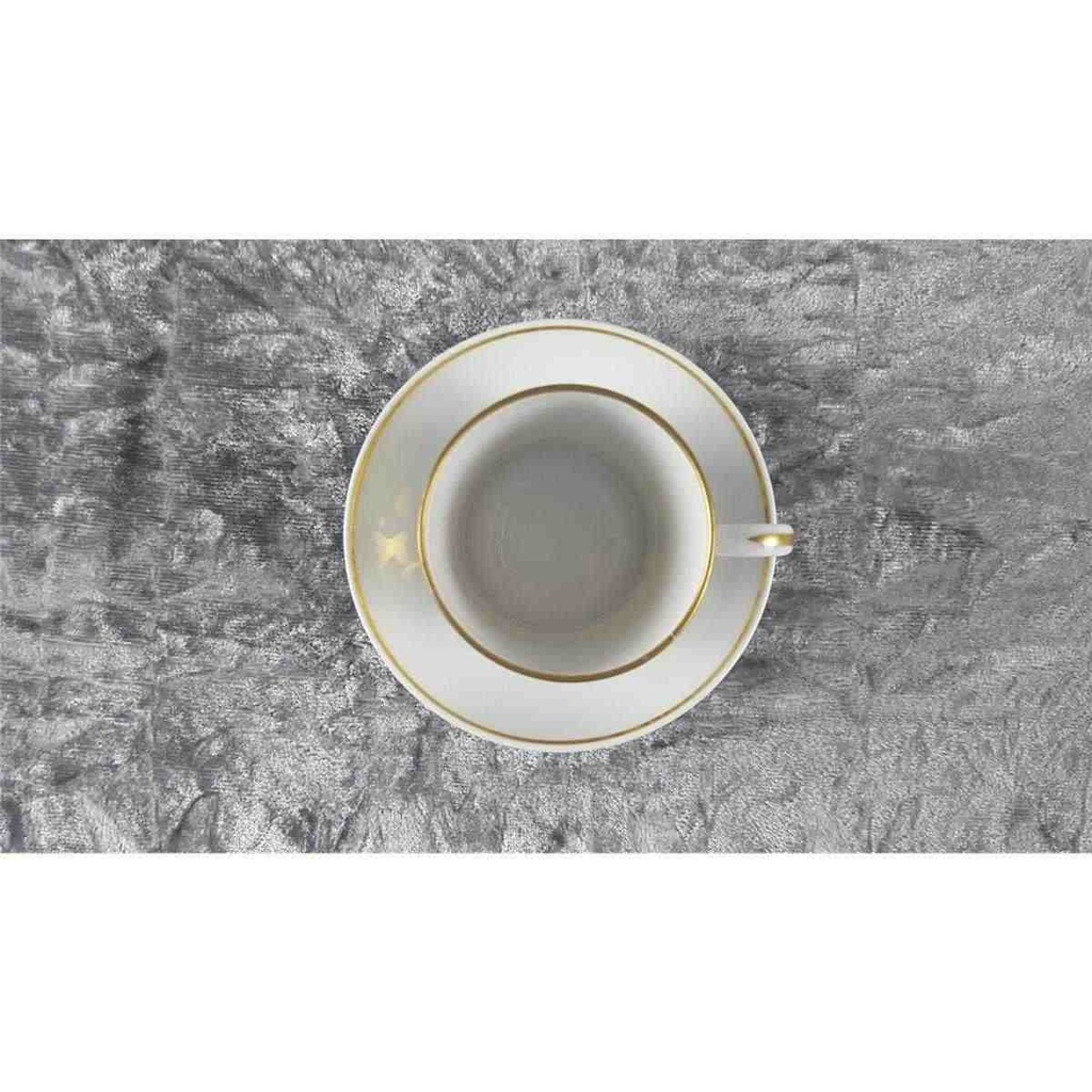 [458117596] Mokkatasse mit Untertasse Tasse Espressotasse & Golddekor Langenthal Schweiz gebraucht - defekt Bild 4