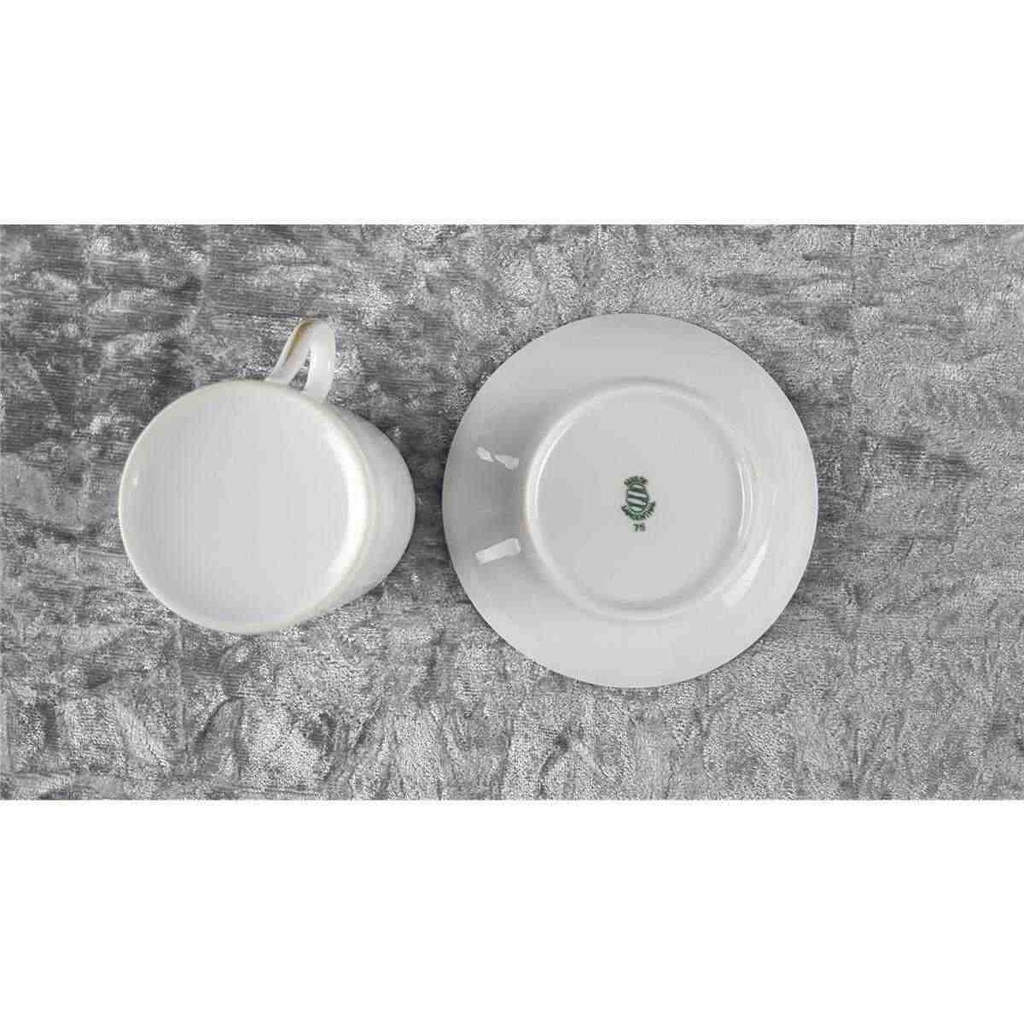[458117596] Mokkatasse mit Untertasse Tasse Espressotasse & Golddekor Langenthal Schweiz gebraucht - defekt Bild 6