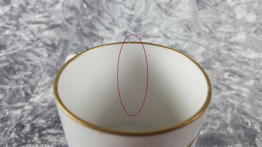 [458117596] Mokkatasse mit Untertasse Tasse Espressotasse & Golddekor Langenthal Schweiz gebraucht - defekt Bild 8
