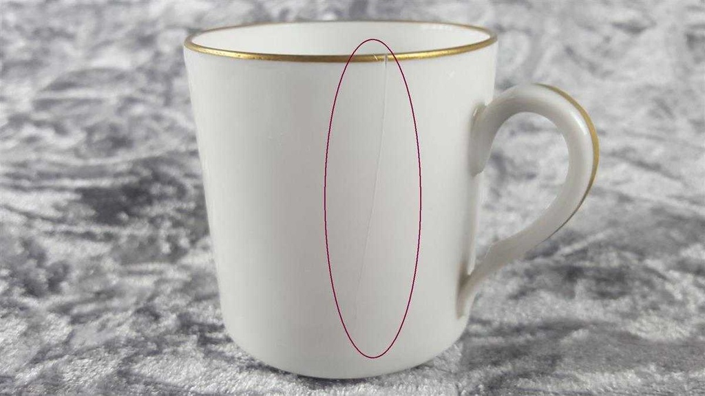[458117596] Mokkatasse mit Untertasse Tasse Espressotasse & Golddekor Langenthal Schweiz gebraucht - defekt Bild 9