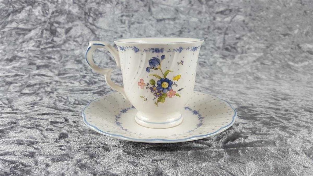 [458117599] Kaffeetasse mit Untertasse Tasse Nikko Tableware Vanessa Blue Japan gebraucht - akzeptabel Bild 4