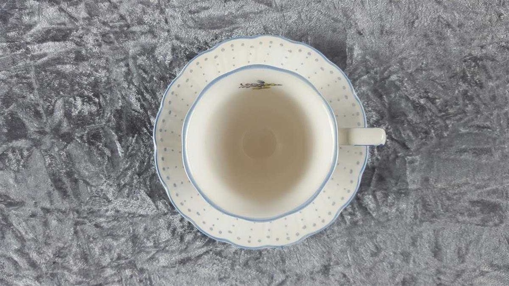 [458117599] Kaffeetasse mit Untertasse Tasse Nikko Tableware Vanessa Blue Japan gebraucht - akzeptabel Bild 6