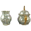 [458117607] Zuckerdose Milchkännchen und Milch & Zucker Set Golddekor Hallerstein Bavaria Blumen gebraucht - gut Bild 2