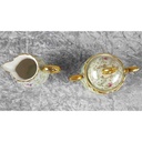 [458117607] Zuckerdose Milchkännchen und Milch & Zucker Set Golddekor Hallerstein Bavaria Blumen gebraucht - gut Bild 5