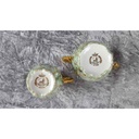 [458117607] Zuckerdose Milchkännchen und Milch & Zucker Set Golddekor Hallerstein Bavaria Blumen gebraucht - gut Bild 8