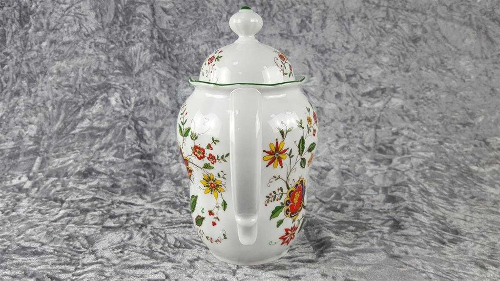 [458117611] Kaffeekanne 1,2 L Seltmann Weiden Barock bunte Blumen gebraucht - sehr gut Bild 4