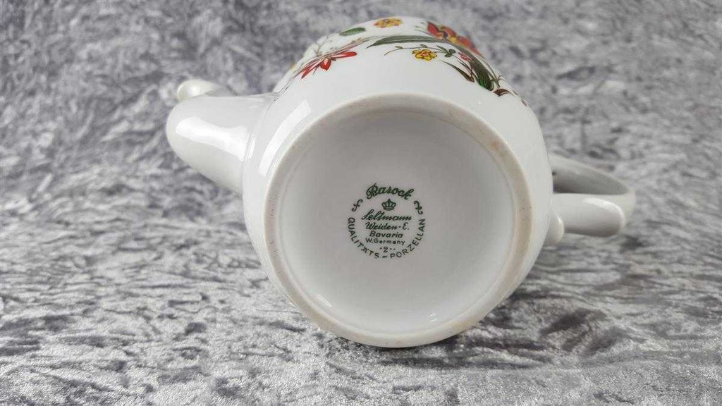 [458117611] Kaffeekanne 1,2 L Seltmann Weiden Barock bunte Blumen gebraucht - sehr gut Bild 8