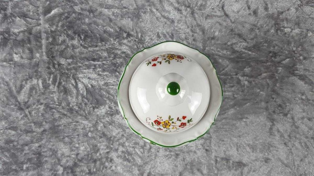 [458117613] Zuckerdose Seltmann Weiden Barock bunte Blumen gebraucht - sehr gut Bild 4