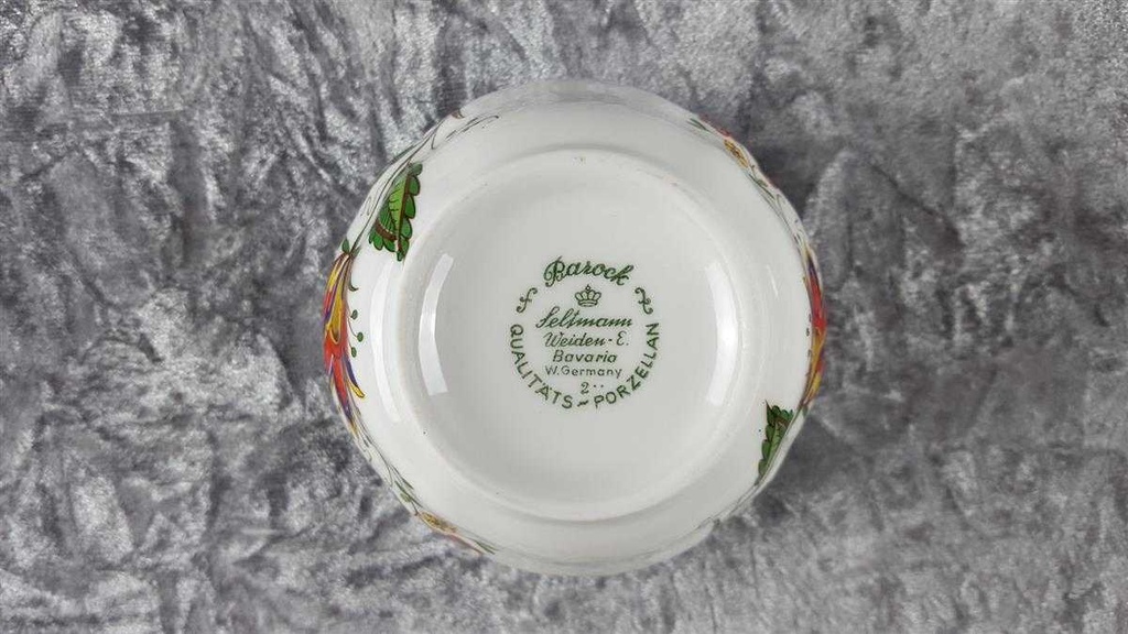 [458117613] Zuckerdose Seltmann Weiden Barock bunte Blumen gebraucht - sehr gut Bild 6