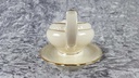 [458117881] Sauciere mit Teller Goldrand 1tlg Winterling elfenbein Blumenrelief Beige gebraucht - gut Bild 4