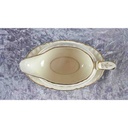 [458117881] Sauciere mit Teller Goldrand 1tlg Winterling elfenbein Blumenrelief Beige gebraucht - gut Bild 5