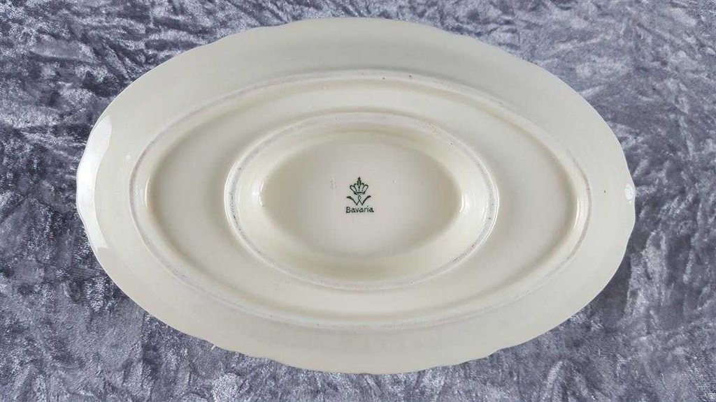 [458117881] Sauciere mit Teller Goldrand 1tlg Winterling elfenbein Blumenrelief Beige gebraucht - gut Bild 6