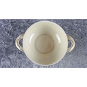 [458117882] Ragoutterrine Goldrand 1,5 L Winterling elfenbein Blumenrelief mit Beige gebraucht - gut Bild 6