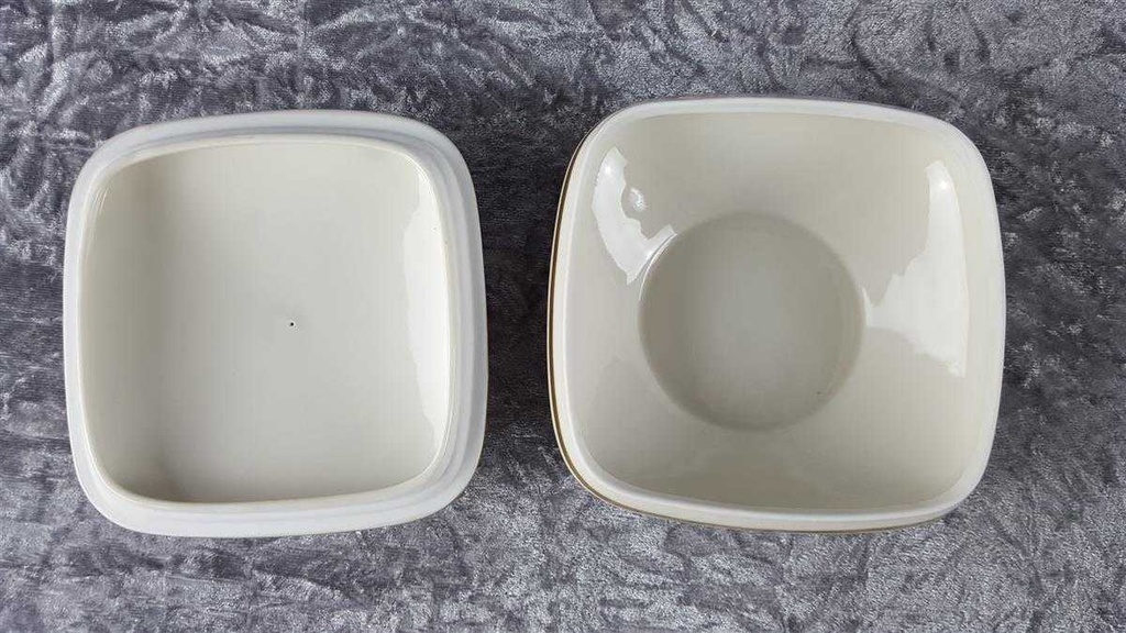 [458117901] Deckeldose Goldrand Schaller Elfenbein Beige gebraucht - gut Bild 5