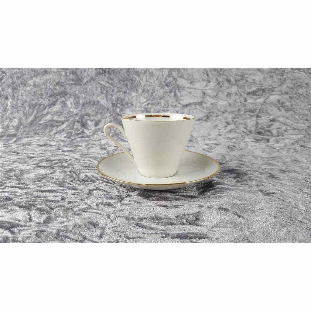 [458117903] Kaffeetasse mit Untertasse Tasse Goldrand Winterling Kirchenlamitz Elfenbein gebraucht - sehr gut Bild 3