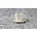 [458117903] Kaffeetasse mit Untertasse Tasse Goldrand Winterling Kirchenlamitz Elfenbein gebraucht - sehr gut Bild 3