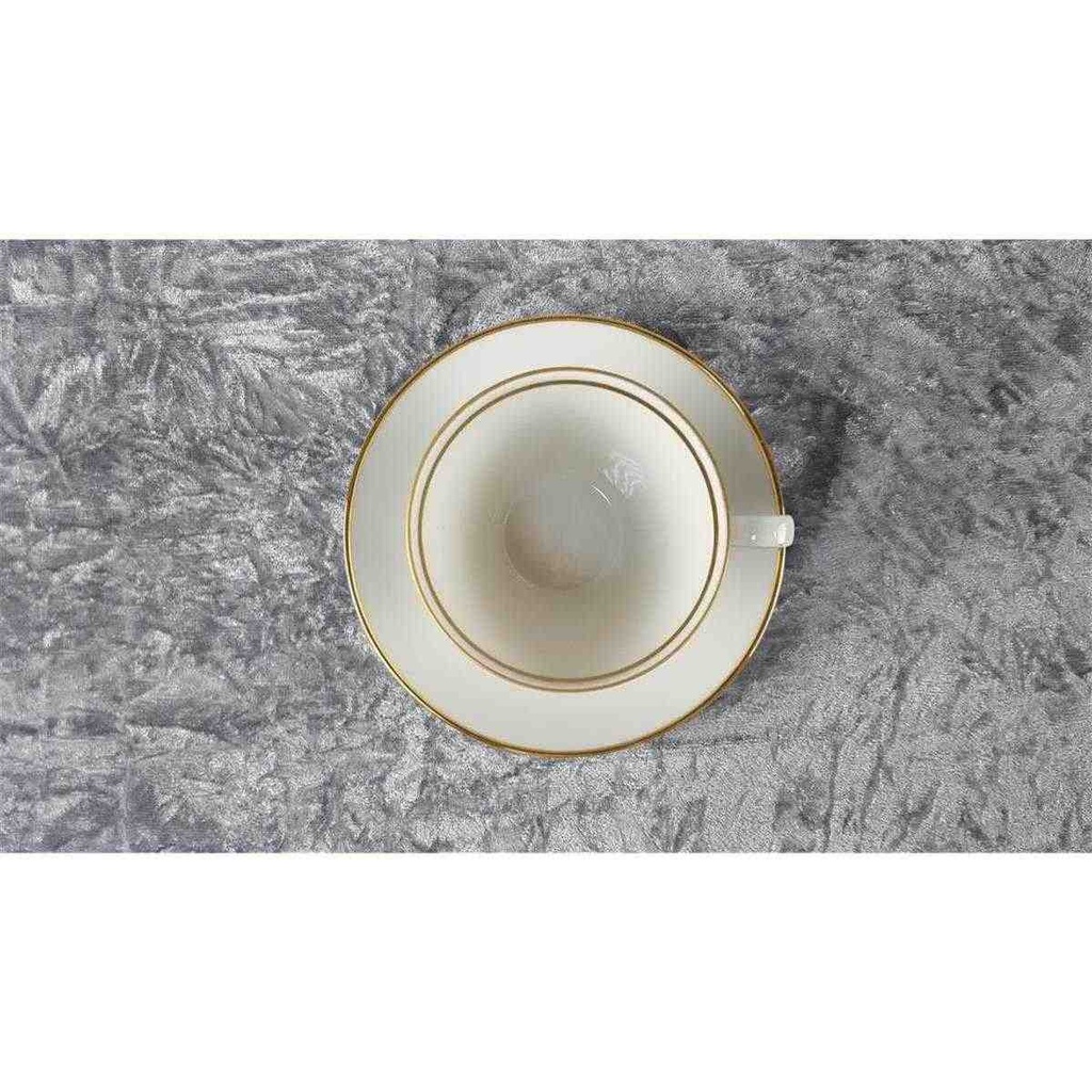 [458117903] Kaffeetasse mit Untertasse Tasse Goldrand Winterling Kirchenlamitz Elfenbein gebraucht - sehr gut Bild 5