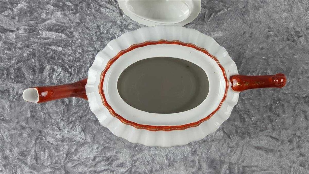 [458117907] Teekanne 0,8 L Unbekannte Hersteller Asiatisches Porzellan Motiv Geishas gebraucht - gut Bild 6